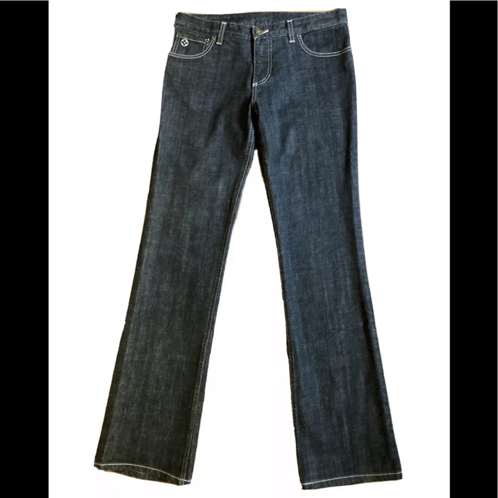 louis vuitton jeans size 42 black toile denim